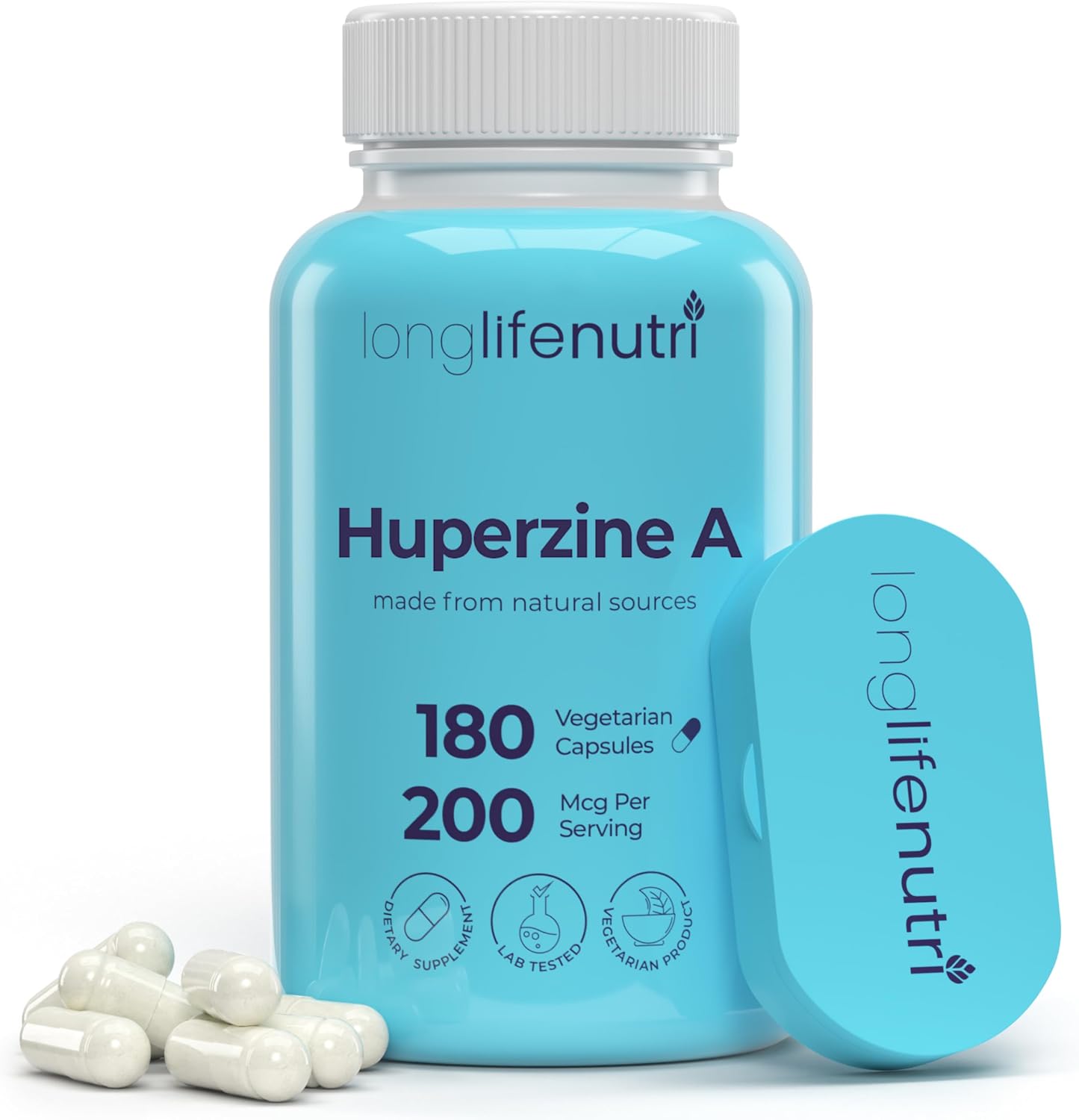 LongLifeNutri Huperzina A 200mcg - 180 Cápsulas Vegetarianas