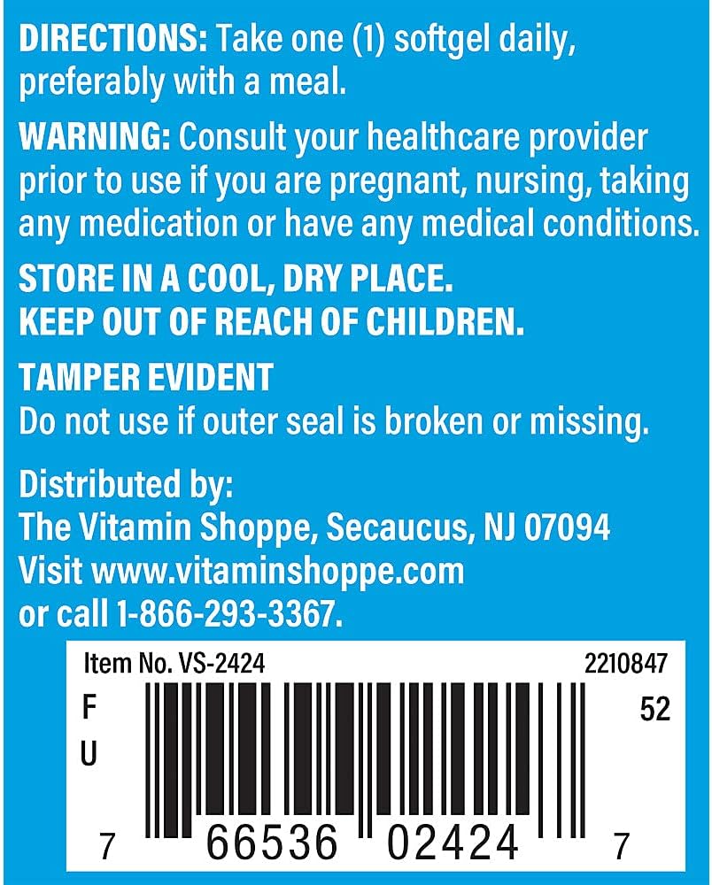 Vitamina D3 10000 IU, 100 Cápsulas Blandas - The Vitamin Shoppe