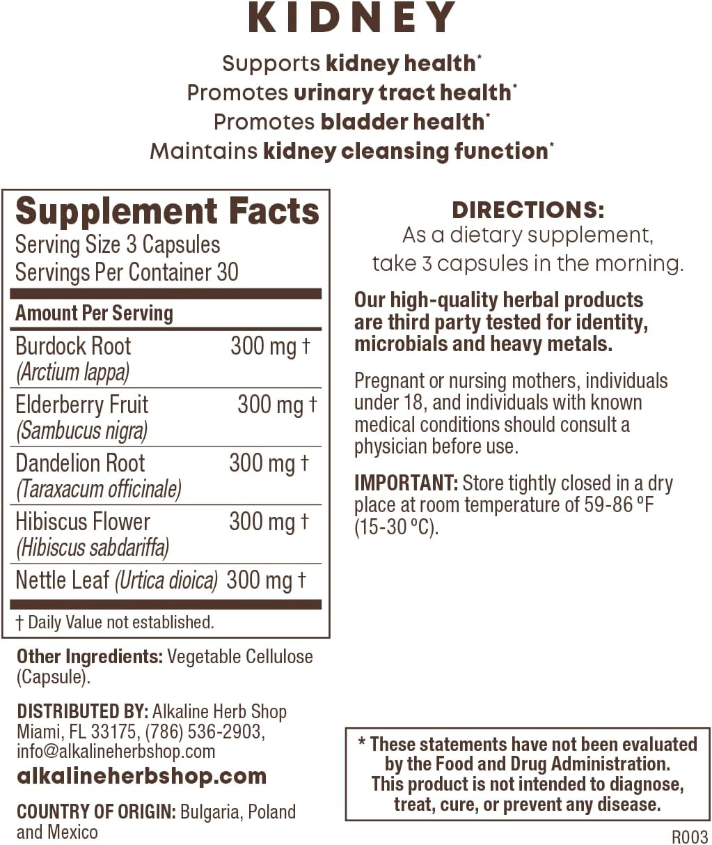 Kidney Supplement 90 Cápsulas