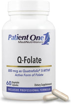 Patient One Q-Folate 800mcg | Complemento de Metilfolato (5-MTHF) para Energía, Salud Cerebral y Cardíaca* | 60 Cápsulas