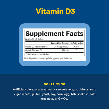 Natural Factors, Vitamina D3, 5000 UI, 240 Softgels – Image 4