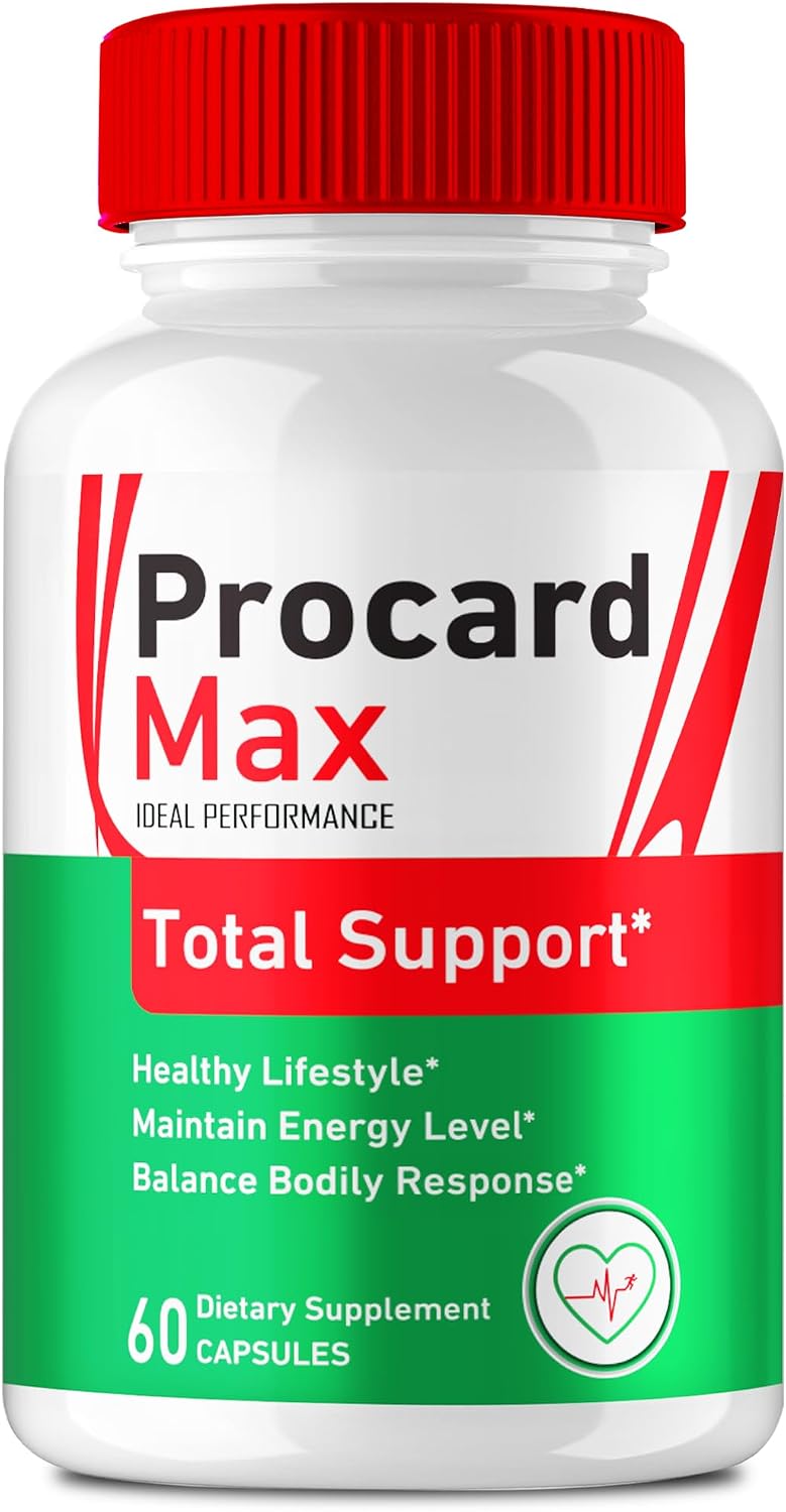 Procard Max Advanced Blood Formula Capsules, Official Procard Max Supplement Pills - Maximum Strength, All Natural Healthy Circulation & Stable Levels, Premium ProcardMax Reviews (60 Capsules)
