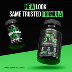 VitaRaw Cápsulas Orgánicas de Irish Sea Moss 2400 mg - con Raíz de Bardana y Fucus Vesiculosus - Suplemento Herbal Avanzado