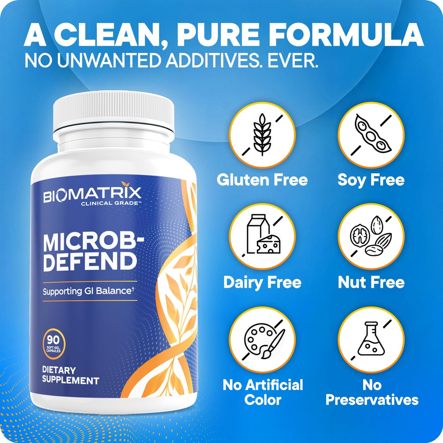 BioMatrix Microb-Defend: Disruptor de Biopelículas con Aceite de Orégano, Tomillo y Clavo (90 Cápsulas)