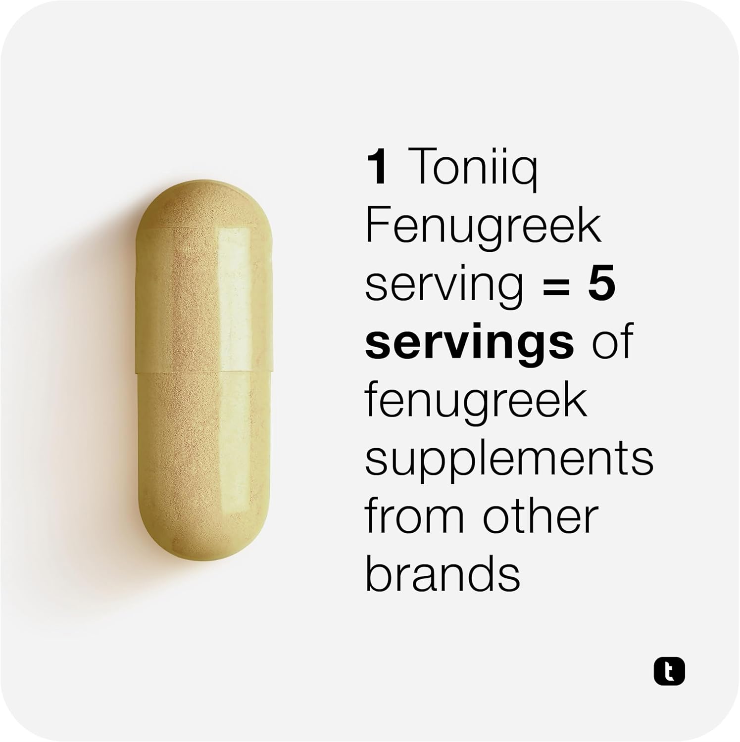Toniiq Cápsulas de Fenogreco - Extracto Ultra Potente 20:1 con 70% Saponinas - Altamente Concentrado - Probado en Laboratorio - 60 Cápsulas