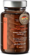 CLAV Bioflavonoides Cítricos - Suplemento Vegano de Flavonoides de Naranja Amarga y Pomelo - 60 Cápsulas - Hecho en Alemania