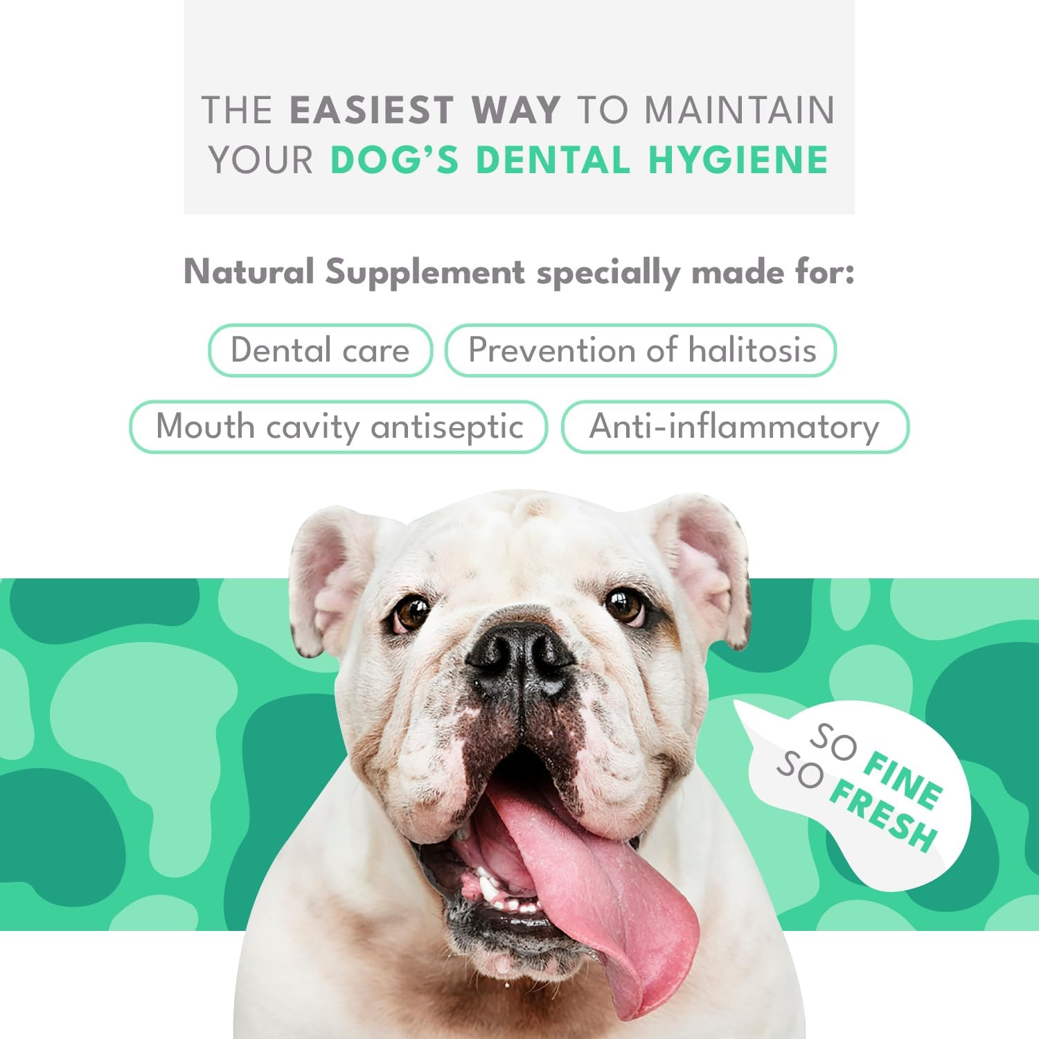 Natural PET Biodent Complemento Nutricional para Perros, Sabor Pollo y Finas Hierbas, 30 Sobres