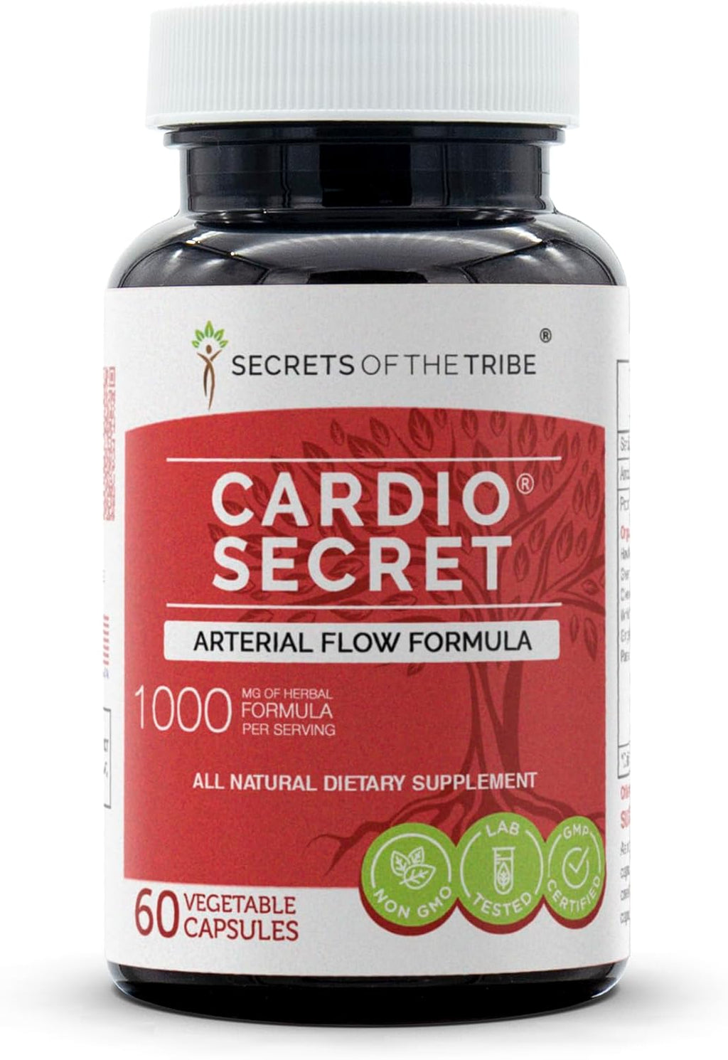 Secrets of the Tribe - Cardio Secret, Fórmula de Flujo Arterial, Mezcla de Hierbas (60 Cápsulas)