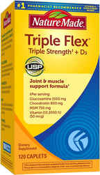 Nature Made TripleFlex Triple Strength con Vitamina D3, 120 cápsulas
