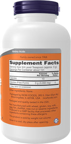 NOW Foods Glycine Pure Powder, 1 Libra (454 g)