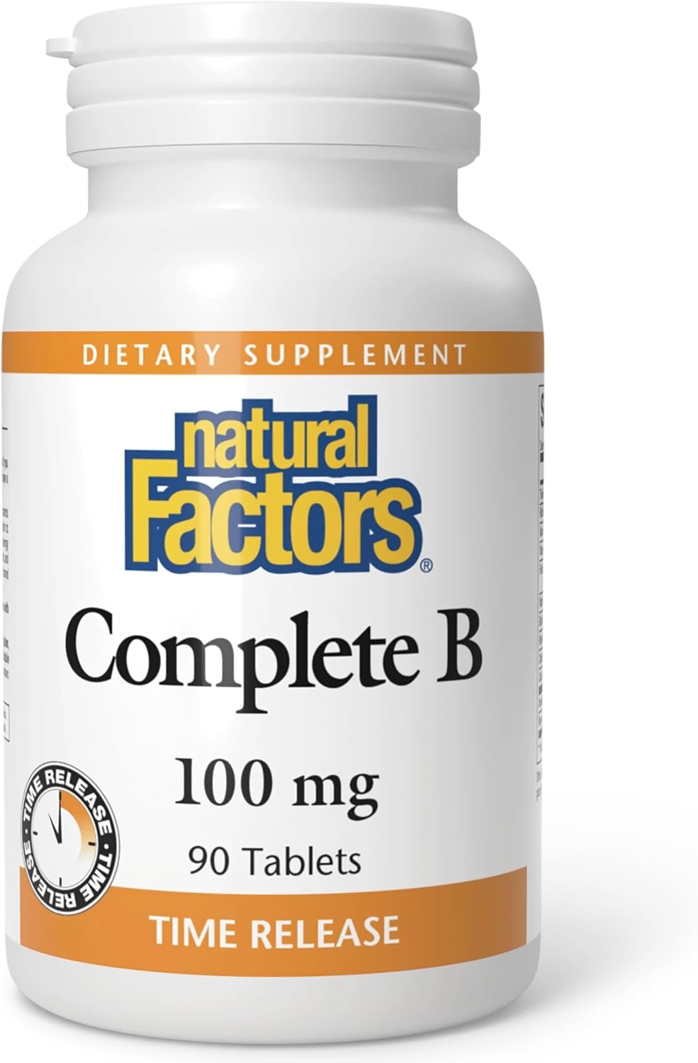Natural Factors Complejo B 100 mg, Liberación Prolongada, 90 Comprimidos