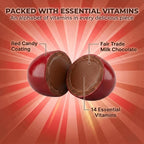 Good Day Chocolate Multivitamínico Completo para Niños – Suplemento Diario con Vitaminas A, B6, B12, C, D, E, Folato y Biotina, Chocolate de Comercio Justo y Sin OGM, 50 Piezas