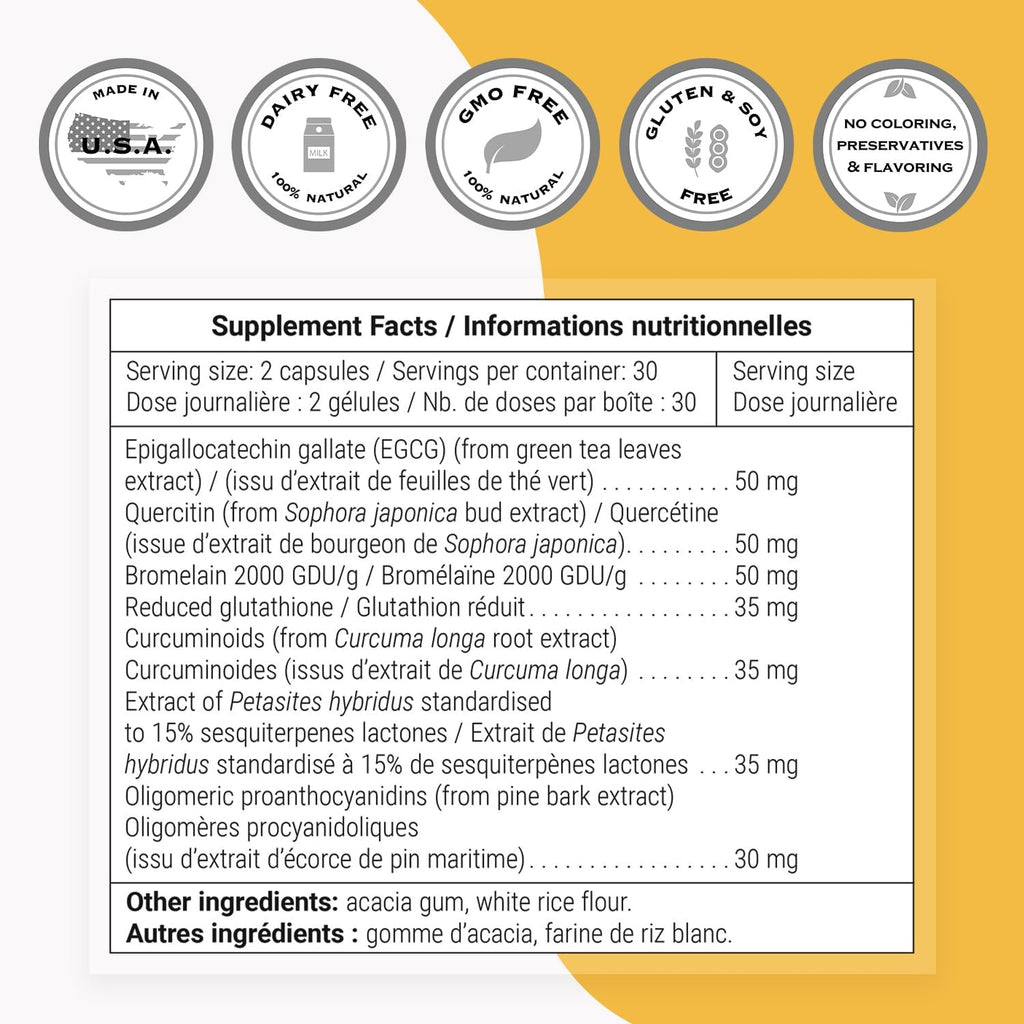 Supersmart Lung Detox – Fórmula Avanzada con Quercetina, Bromelina, Curcuminoides y EGCG