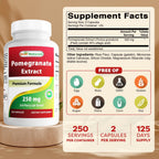 Best Naturals Extracto de Granada 250 mg 250 Cápsulas