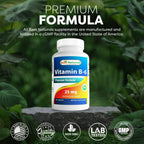 Best Naturals Vitamina B6 25 mg, 120 Comprimidos