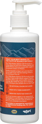 Alaska Naturals – Wild Alaskan Salmon Oil Formula for Dogs – Supplement with Omega 3 EPA & DHA – Healthy Skin and Shiny Coat – 236ml with Pump Dispenser
