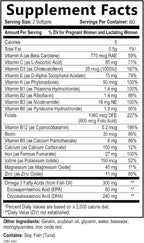 Built by Nature Vitaminas Prenatales para Mujeres - 120 Softgels con DHA y Omega-3, Ácido Fólico, Vitamina C, B12 y Hierro