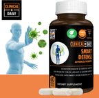 CLINICAL DAILY Smart Defense Mega Spore Probiotic - Probiótico de Esporas con Bacillus Subtilis y Lactobacillus Plantarum - 60 Cápsulas Veganas