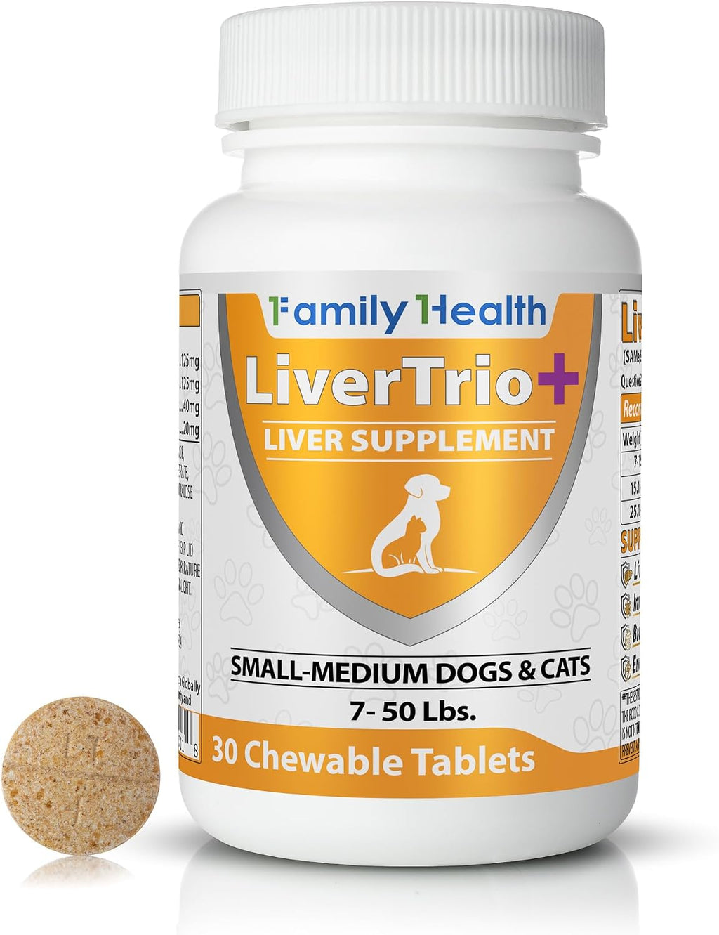 LiverTrio+ – Suplemento Hepático Completo para Perros Pequeños y Medianos (30 comprimidos masticables)