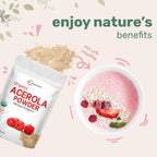 Micro Ingredients Polvo de Cereza Acerola Orgánico Puro, Vitamina C Natural, 2 Paquetes de 227 g