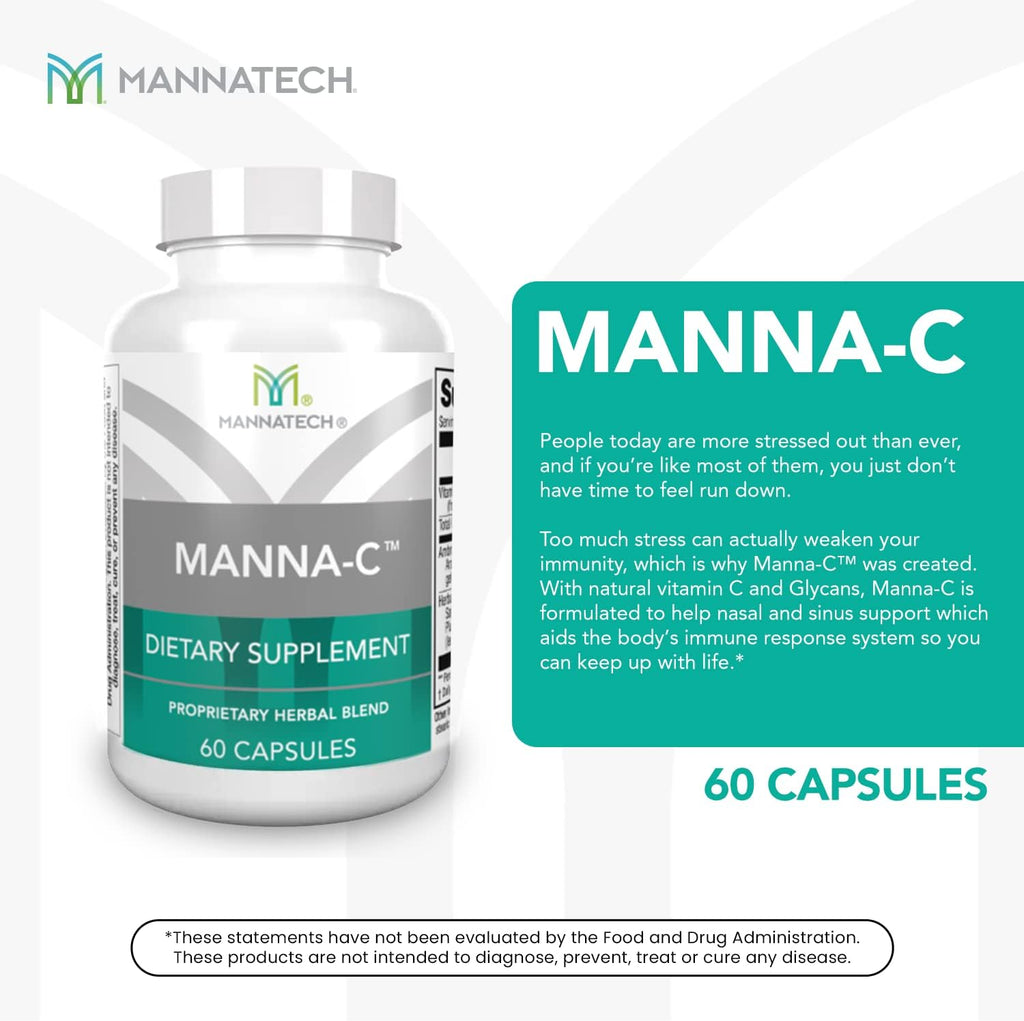 Manna-C 60 Cápsulas – Apoyo Nasal y Sinusal con Vitamina C y Glicanos