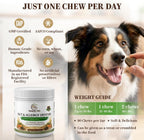 30 Billion CFU PROBIOTICS- One a Day Gut & Allergy Defense for Dogs with PREBIOTICS, QUERCETIN, Colostrum, Turmeric, Mushrooms - Itchy Skin, Allergy & Digestive Support - 90 Chews - Made in USA