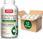 Jarrow Formulas Saccharomyces Boulardii + MOS - 5 Mil Millones de Organismos Viables - 90 Cápsulas Veganas de Liberación Retardada (2 Envases)