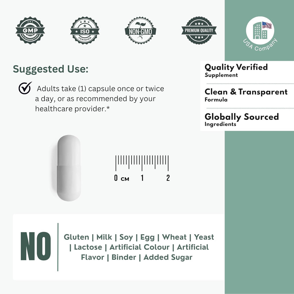 ON Onion Extract Capsules 500mg – (Allium cepa) Botanical Supplement