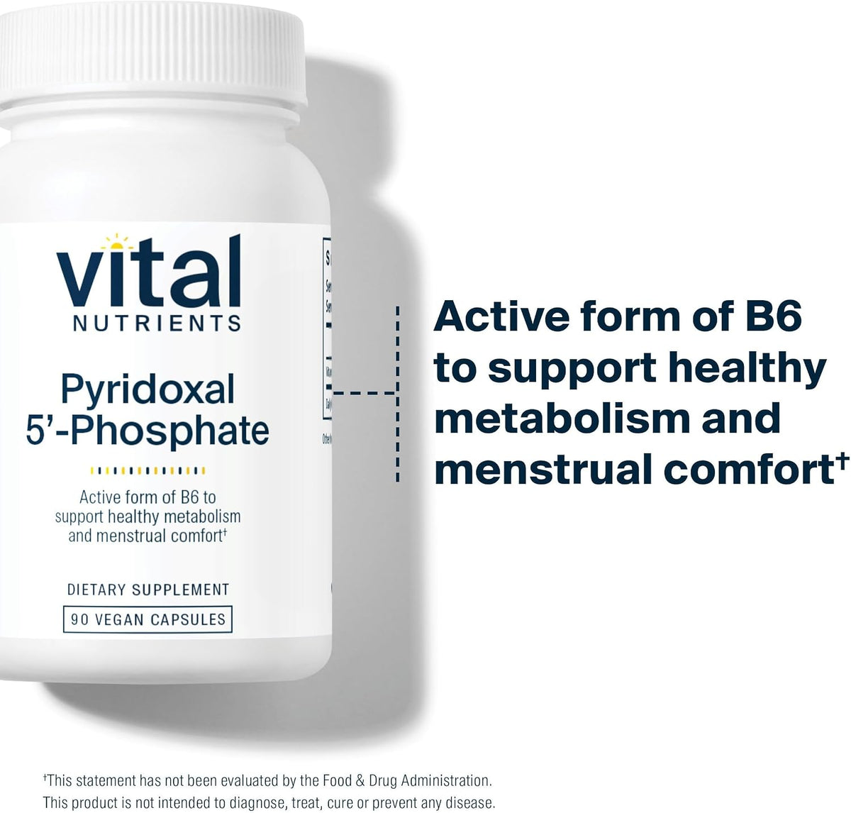 Vital Nutrients Piridoxal-5 Fosfato (P5P) - Vitamina B6 Activa - 90 Cápsulas – Image 3