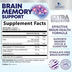 Suplemento para la Memoria y el Cerebro - Nootrópicos 3X Concentración, Claridad y Enfoque - Con Bacopa, Fosfatidilserina y DMAE - 240 Cápsulas