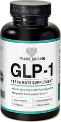 GLP-1 Yerba Mate, Guaraná, Té Verde y Ashwagandha - 40mg Cafeína por Cápsula