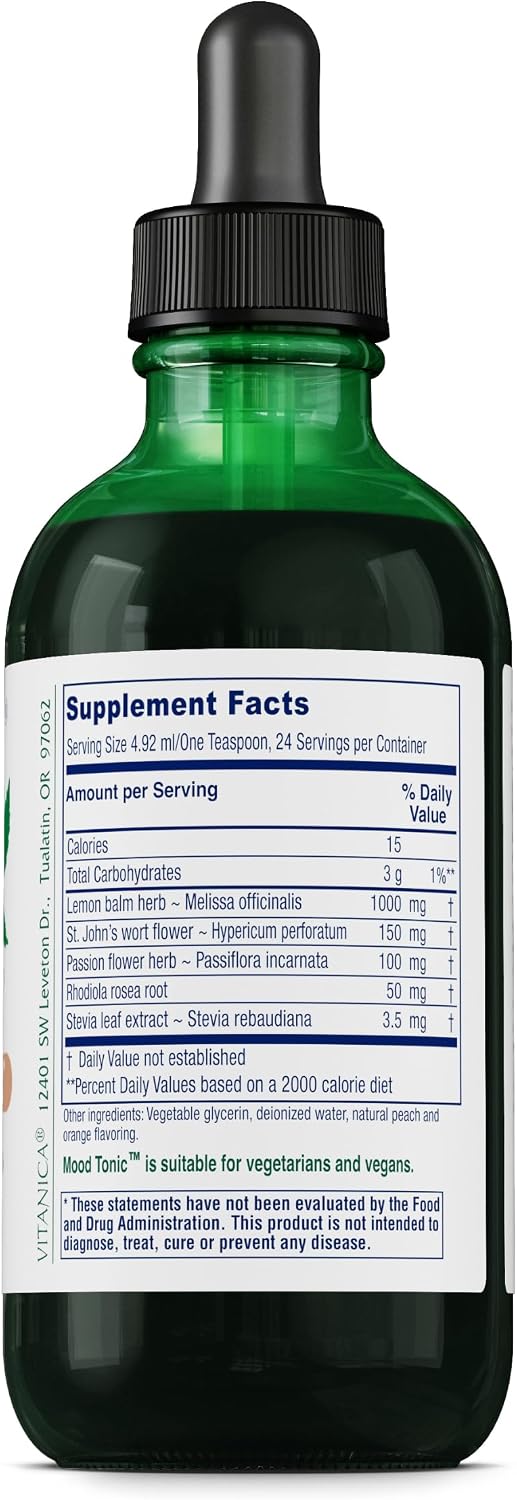 Vitanica Mood Tonic, Apoyo para el Estado de Ánimo - 118 ml