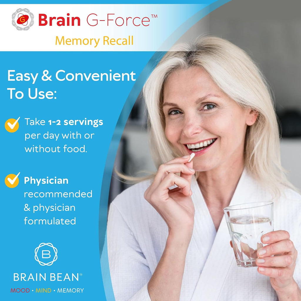 Brain G-Force | Suplemento para la Función Cognitiva | con Galantamina, Ácido R-Lipoico, A-GPC y Benfotiamina | 45 Servicios