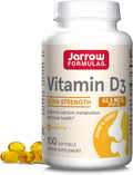 Jarrow Formulas Vitamina D3 62.5 mcg (2,500 UI) - 100 Cápsulas Blandas - Salud Ósea y Apoyo Inmunológico - Sin Gluten