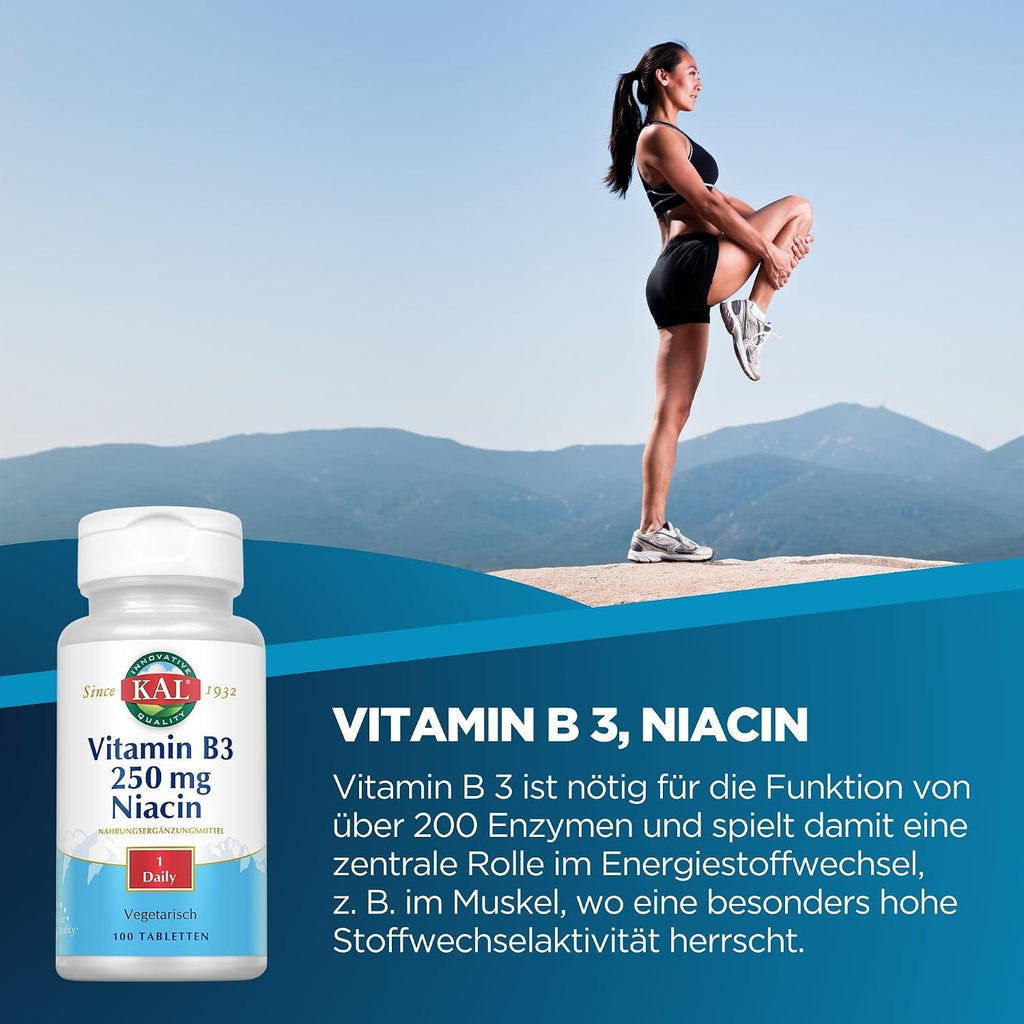 Kal 250 mg Niacina, 100 Comprimidos