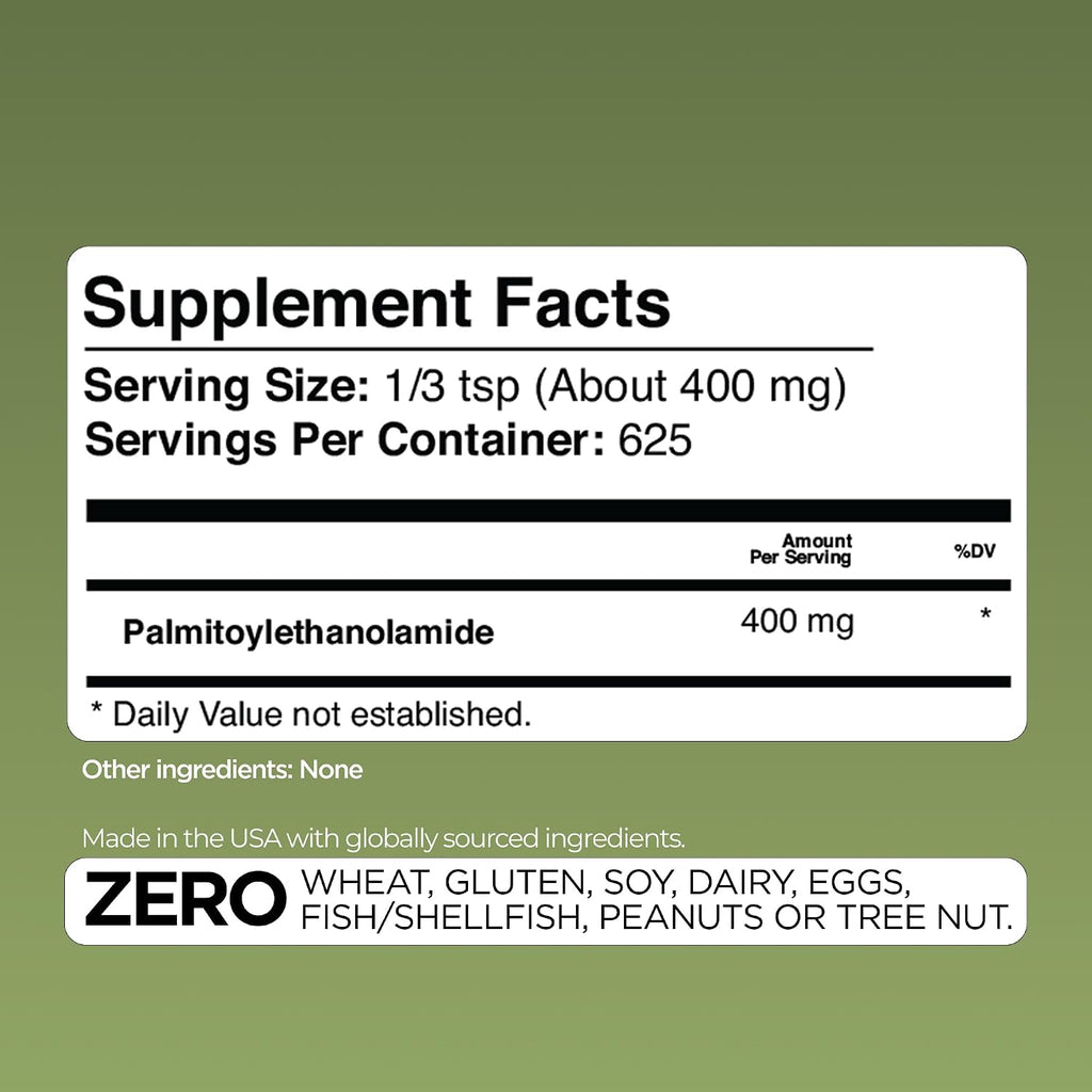 Gade Nutrition Palmitoylethanolamida (PEA) en Polvo - 250 g (8.8 oz)