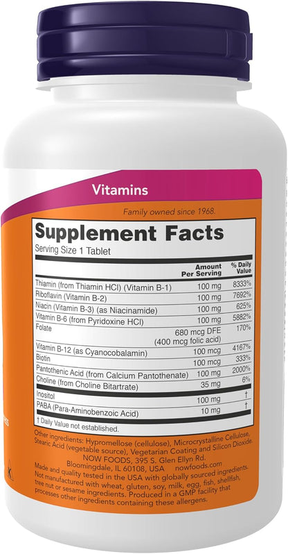 NOW Foods Vitamin B-100, Liberación – Riboflavina (B2): Ayuda a mantener la visión normal y la piel, además de – Image 2
