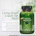 Irwin Naturals Men's Living Green Multivitamínico Diario para Hombres - 90 Cápsulas Blandas Líquidas