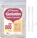 Cápsulas Vacías de Gelatina Tamaño 000 - 500 Unidades con 2 Microcucharas - ATNreuro