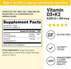 NatureWise Vitamina D3 5000UI + K2 (MK7) 100mcg con Aceite de Coco Virgen Extra Orgánico - 30 Cápsulas Blandas