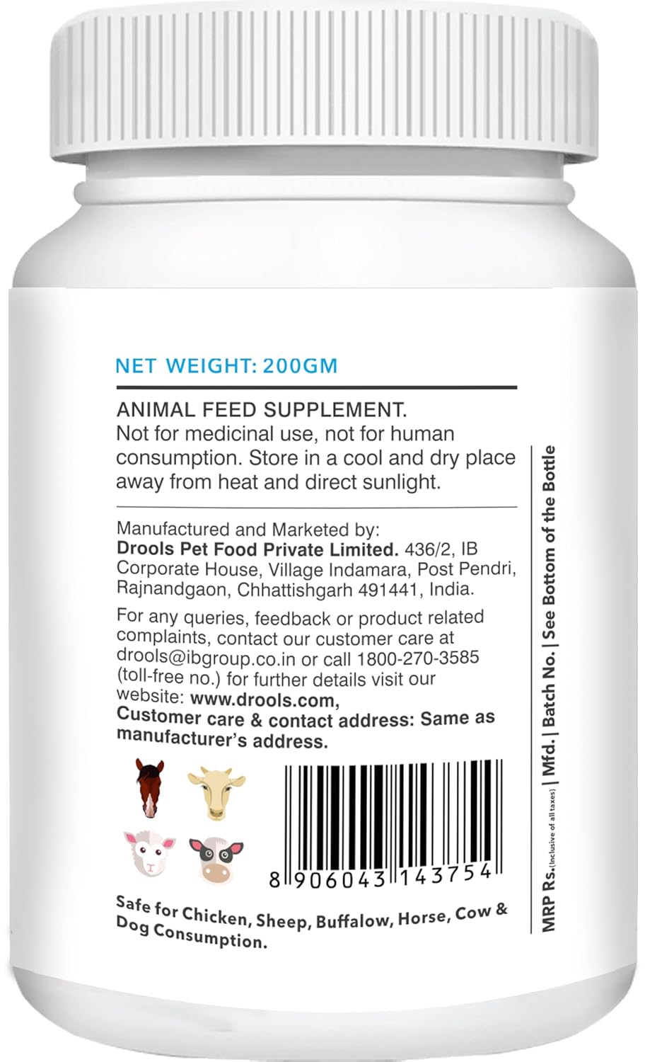 Drools Absolute Vitamin Tablet - Multivitamin Supplement for Dogs, 50 Tablets