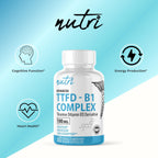 Nature's Fusions TTFD Tiamina B1 100mg con Magnesio - 60 Cápsulas
