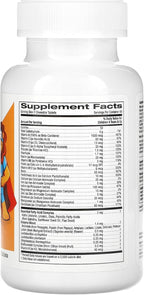 California Gold Nutrition Multivitamínico Masticable con Probióticos y Enzimas para Niños, Surtido de Frutas, 120 Comprimidos Vegetarianos