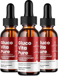 Gluco Vita Pure Drops - Fórmula Saludable con Extractos Naturales, 3 Paquetes (Suministro para 3 Meses)