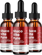 Gluco Vita Pure Drops - Fórmula Saludable con Extractos Naturales, 3 Paquetes (Suministro para 3 Meses)