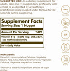 Solgar Metilcobalamina (Vitamina B12) 5000 mcg, 60 Nuggets (Pack de 3) - Sabor Cereza - Vegano, Sin Gluten