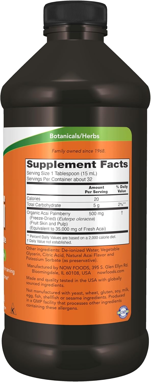 Acai Líquido, Concentrado de Superfruta, 473 ml