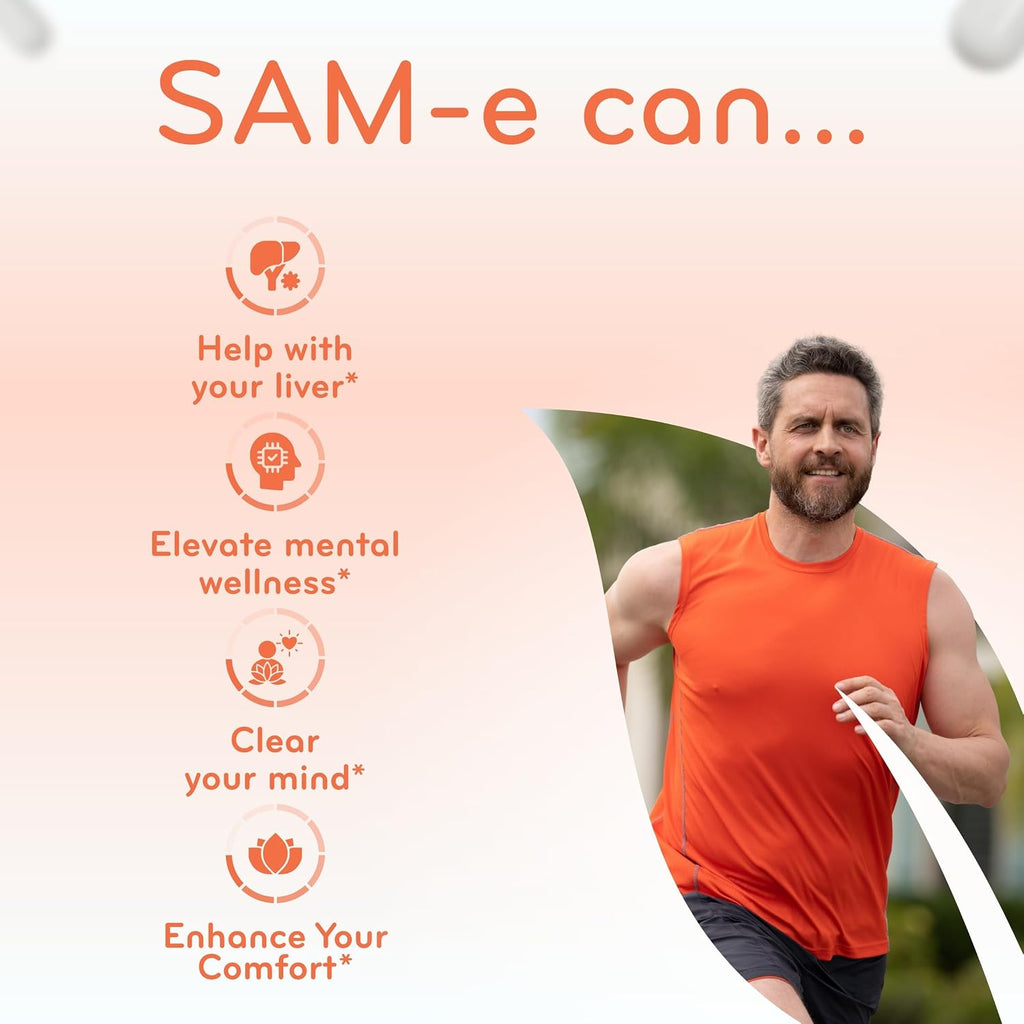 Clear Formulas Bioactive SAM-e 400mg - Suplemento de SAM-e bioactivo para hígado y estado de ánimo - 90 cápsulas