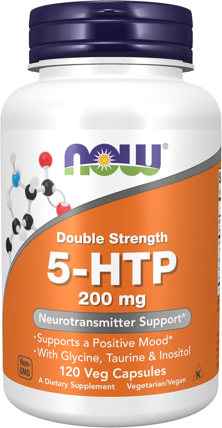 Now Foods 5-HTP 200 mg, 120 Cápsulas Veganas