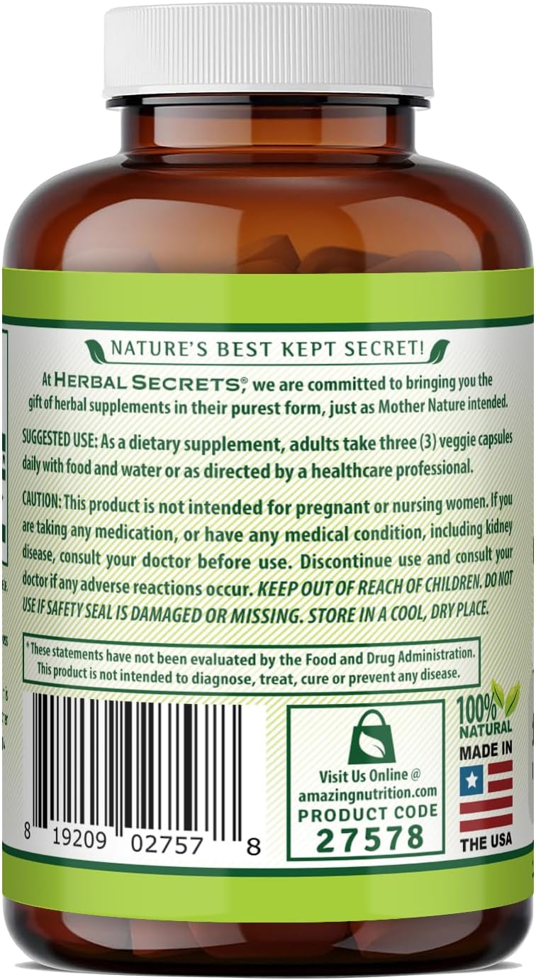 Herbal Secrets Extracto de Semilla de Apio 1500 mg - 120 Cápsulas Veganas